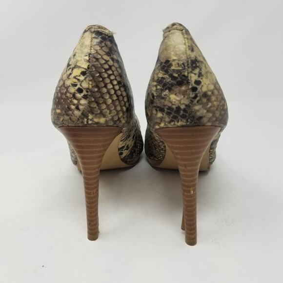 Mossimo Snake Skin Print Classic Pumps Black Tan Gray Comfortable Women's Size 8 - Picture 6 of 12